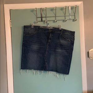 Plus size denim skirt